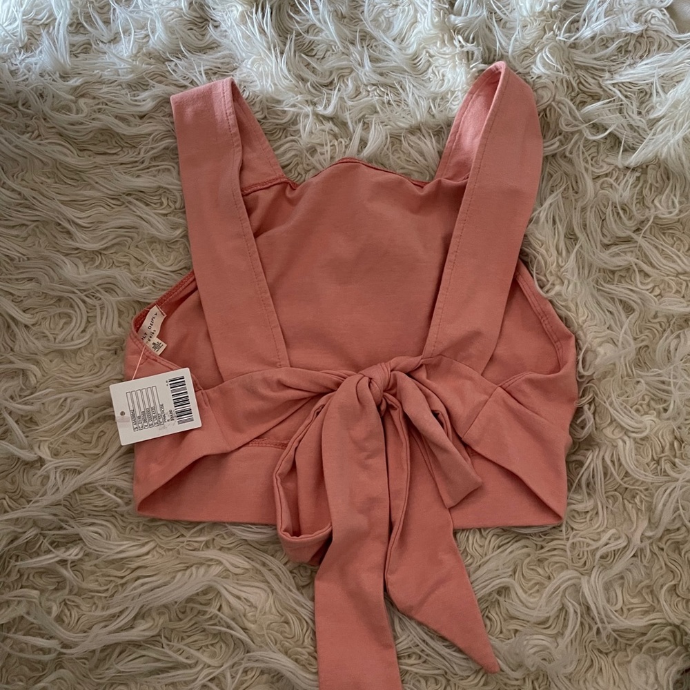 Truly Madly Deeply backless tie crop top